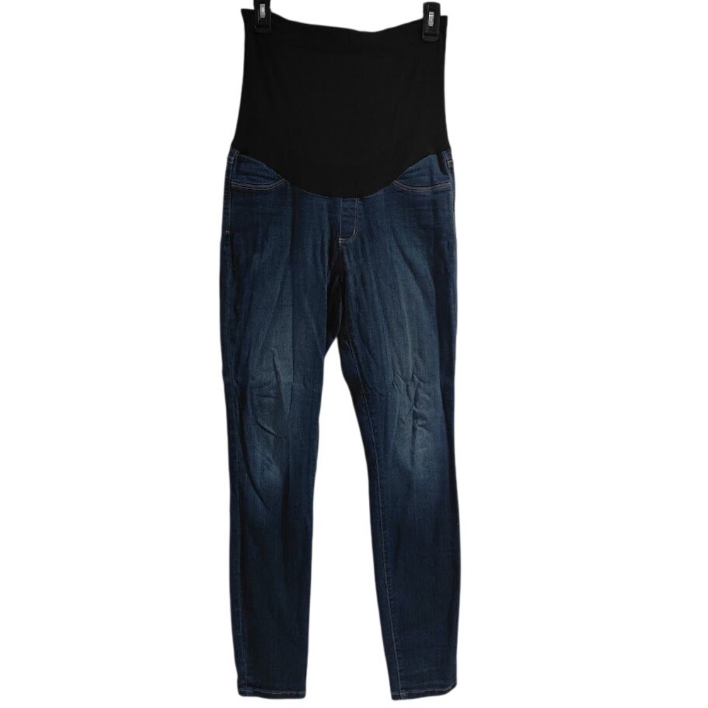 NYDJ Maternity Ami Skinny Legging Jeans Dark Wash Over-the-Belly Size 6 MAER1771 - Picture 2 of 12